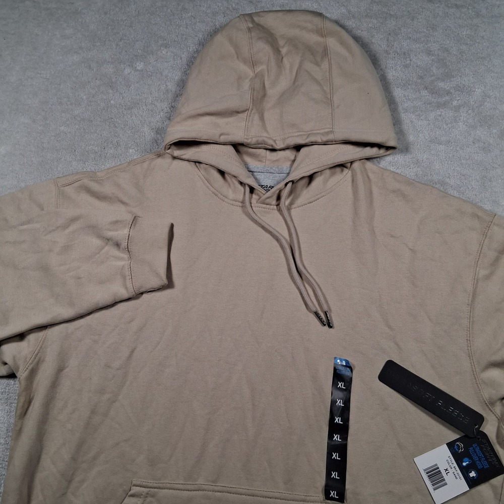 Starting Point Hoodie Mens XL Sand Ultrasoft Fleece Pullover BKF-23101 Tan NWT
